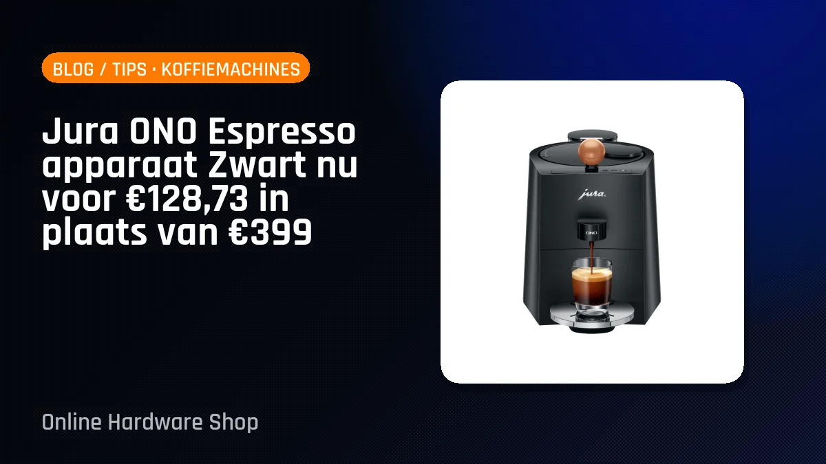 Jura ONO Espresso apparaat Zwart nu voor €128,73 in plaats van €399