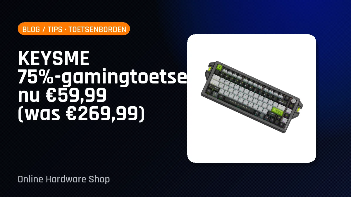 KEYSME 75%-gamingtoetsenbord nu €59,99 (was €269,99)