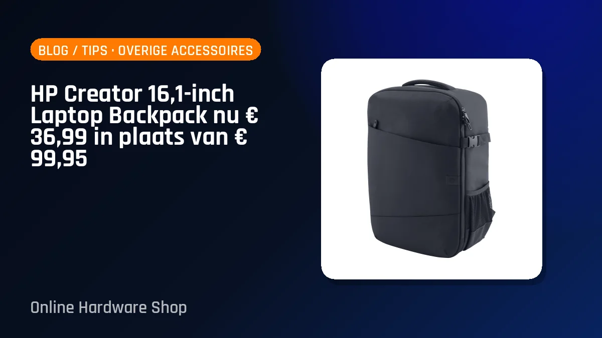 HP Creator 16,1-inch Laptop Backpack nu € 36,99 in plaats van € 99,95