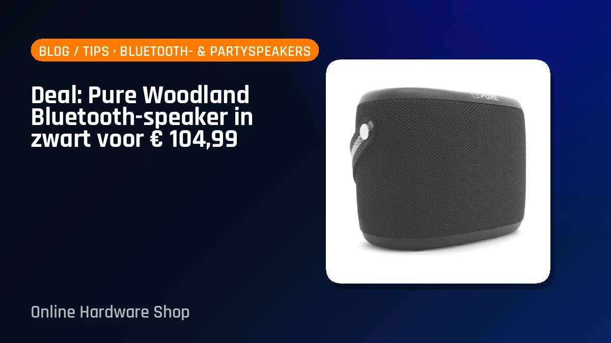 Deal: Pure Woodland Bluetooth-speaker in zwart voor € 104,99